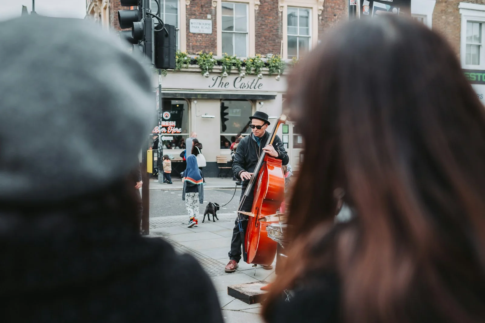 a person in a garment on a street a person in a garment on a street