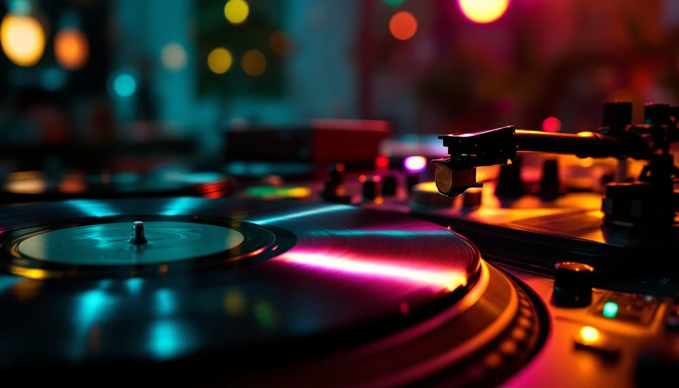 Top Tips For Hiring A DJ — A friendly DJ engaging with guests on a lively UK dance floor, capturing the ene Top Tips For Hiring A DJ — A friendly DJ engaging with guests on a lively UK dance floor, capturing the ene